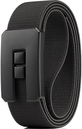 1.5" Minimalist Ratchet Belt - Black, waist 28"-34"