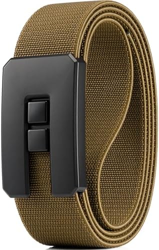 1.5" Minimalist Ratchet Belt - Coyote, waist 35"-38"