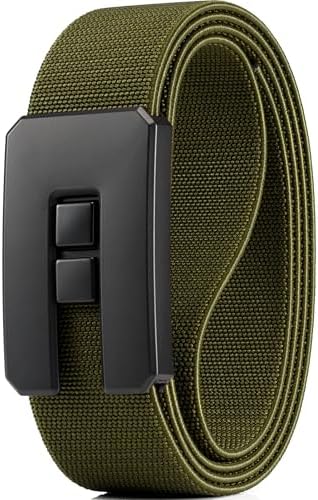 1.5" Minimalist Ratchet Belt - Green, waist 28"-34"