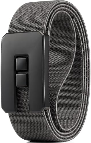 1.5" Minimalist Ratchet Belt - Grey, waist 35"-38"