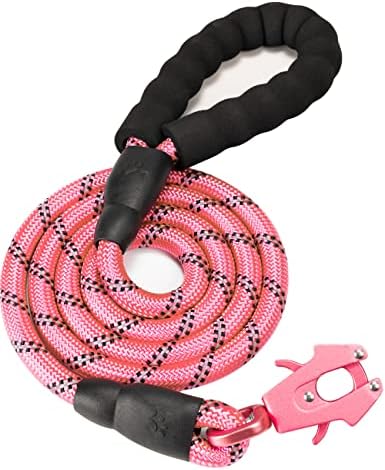 Frog Clip Dog Leash - Pink, 1/2" x 5 ft