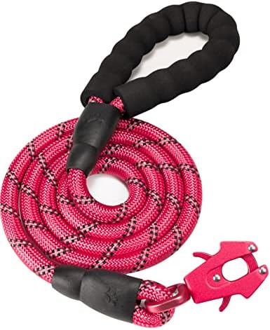Frog Clip Dog Leash - Red, 1/2" x 6 ft