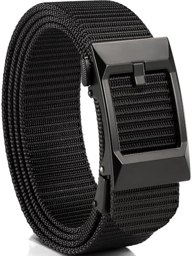 Nylon Ratchet Belt - Black, waist 35"-38"